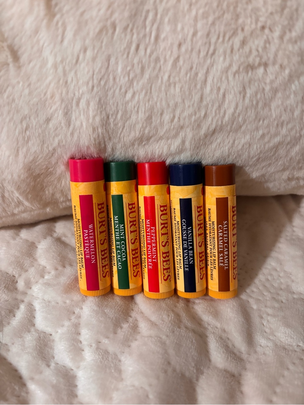 5 Burt's Bees lip balms